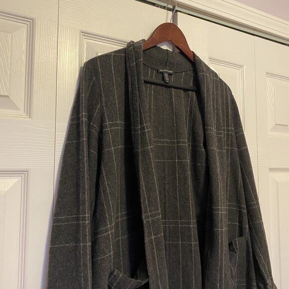 womens Eileen Fisher Gray open front cardigan size small - Picture 7 of 10
